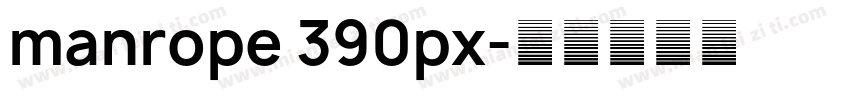 manrope 390px字体转换
